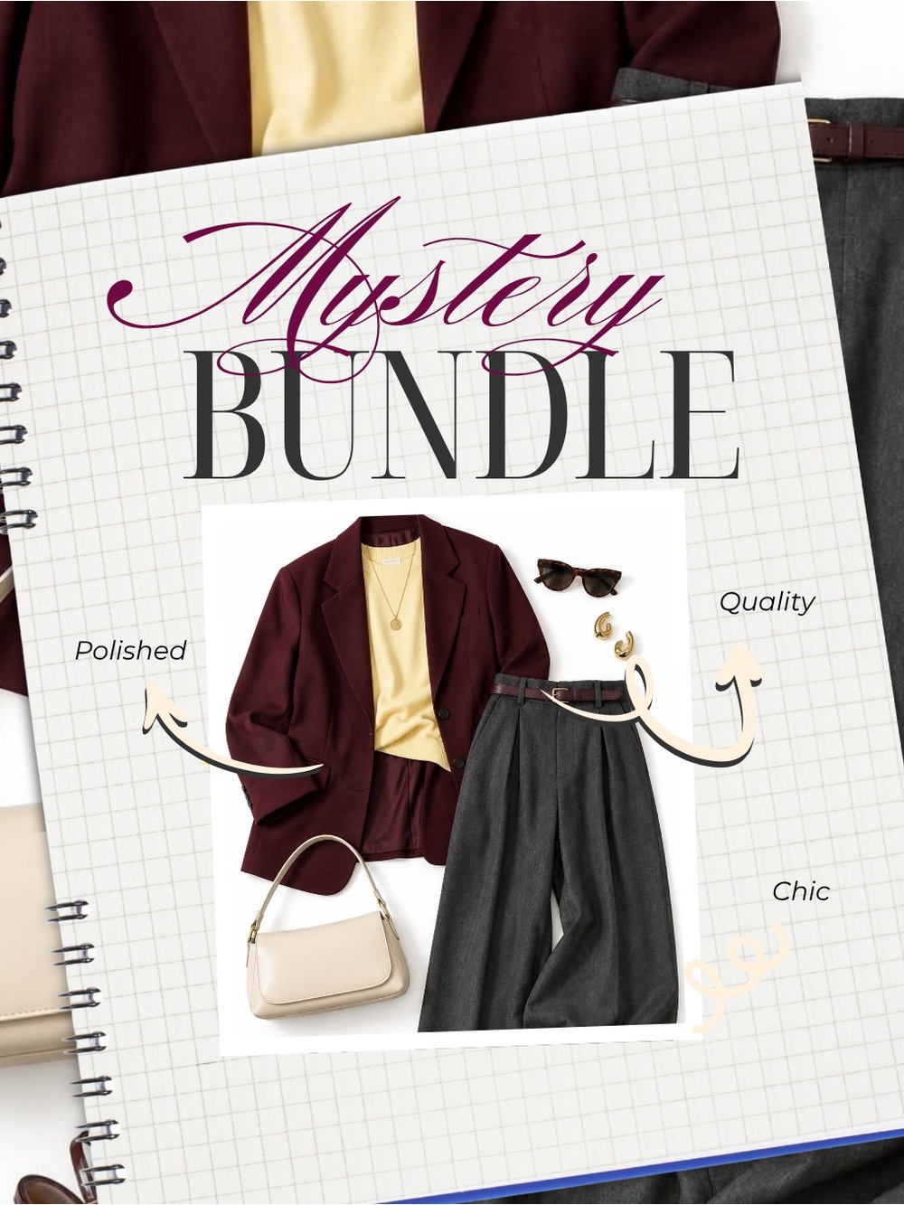 The 9-5– Curated Aesthetic Mystery Clothing Bundle (NOW 7 pieces 🤯)